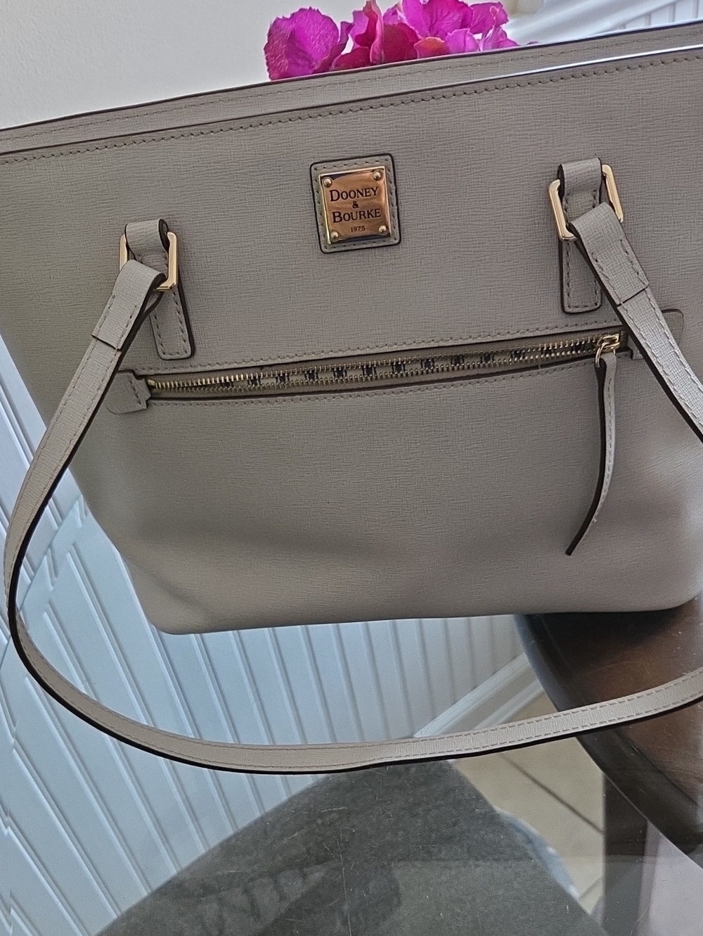 Dooney & Bourke Saffiano Leather Tote with Gold Hardware NWOT